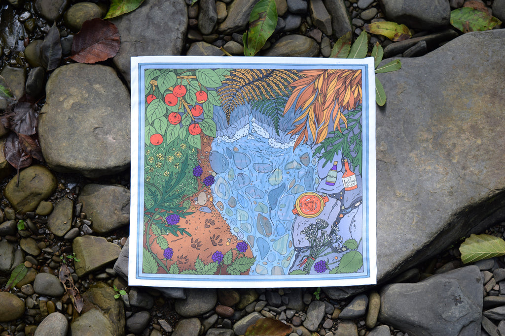 The elements water art print handkerchief