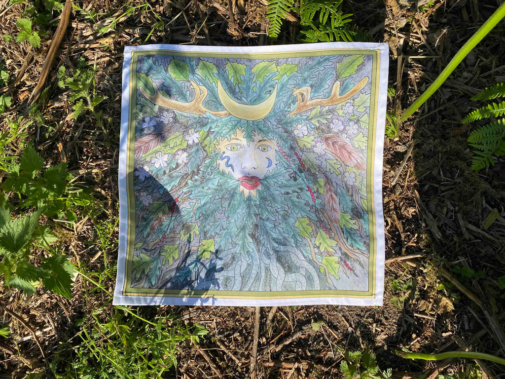beltane organic cotton handkerchief