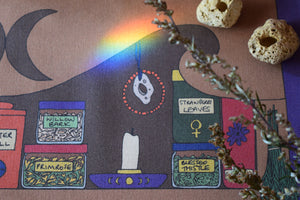Witches kitchen tea towel