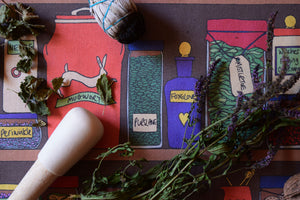 Witches kitchen tea towel