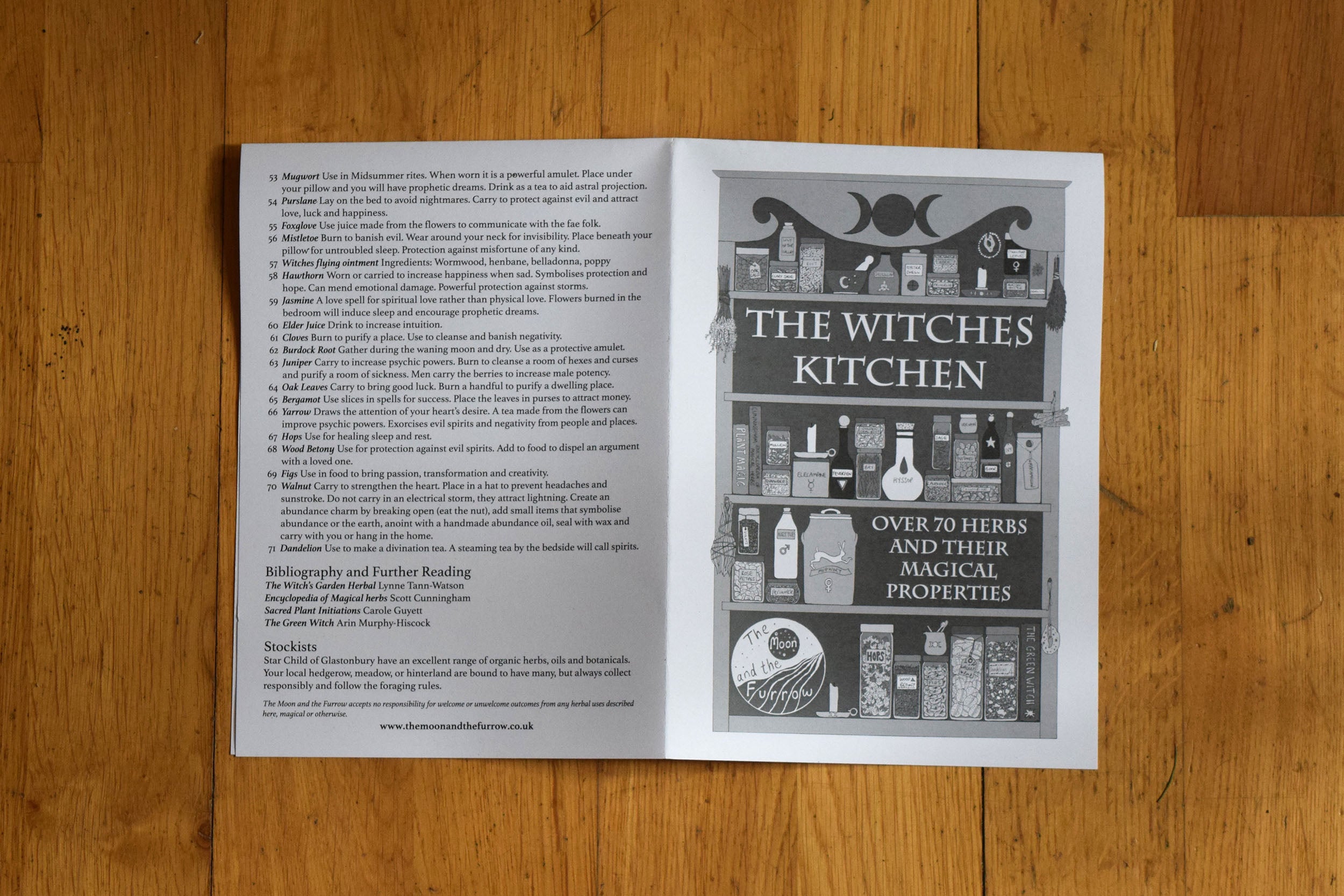 Witches Kitchen card and zine